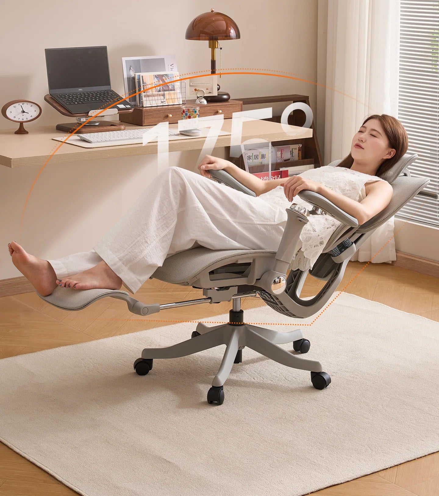 S950 Ergonomic Office Chair Adjustable Computer Chair, Gaming Chair with Lumbar Support, Comfortable Study Chair for Home Office & Work