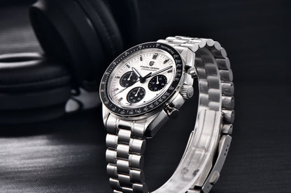 PAGANI DESIGN 2026 New Meteorite pattern dial Luxury Quartz Watch For Men Speed Sport Chronograph AR Sapphire crystal Wristwatch
