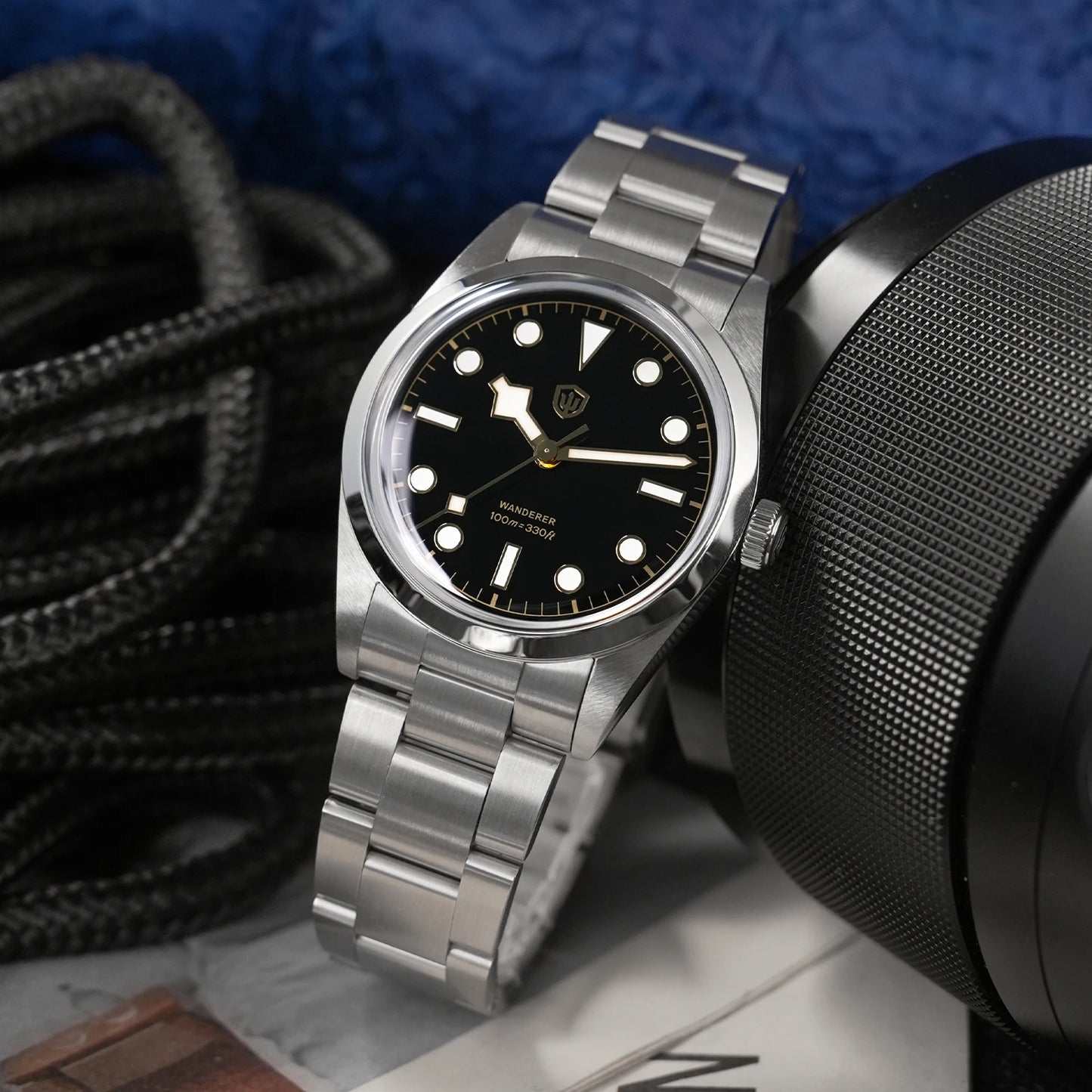 Watchdives WD1016 V3 36Mm VH31 Quartz Watch Man Multicolored K1 Bubble Mirror Sapphire Luminous 100M Waterproof Steel Wristwatch