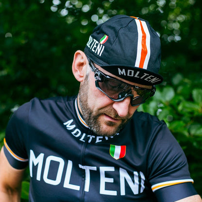 Retro Team Molteni Radmütze – atmungsaktiv, Sonnenschutz, Outdoor-Sportmütze, Unisex