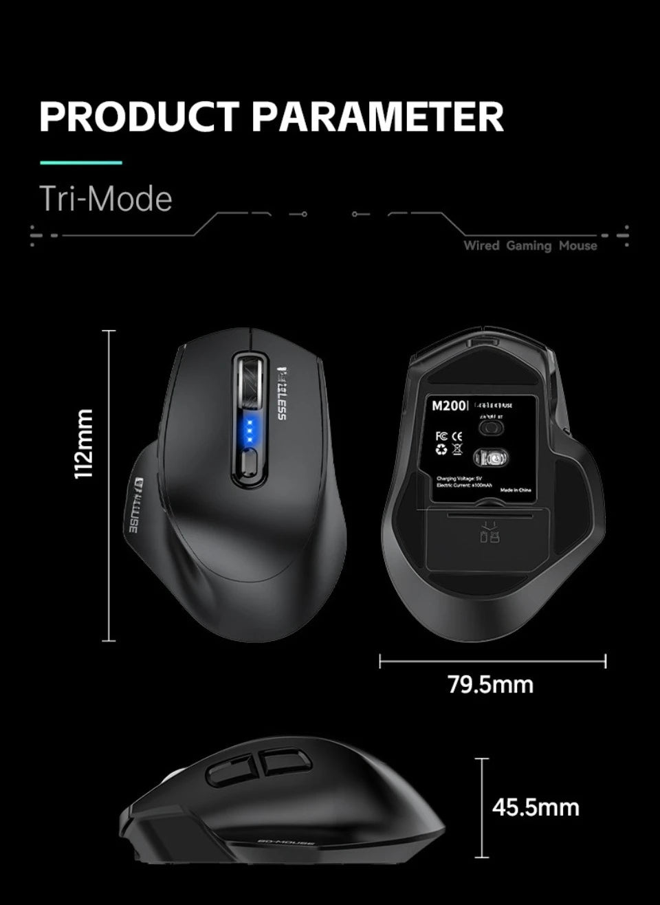 Žična USB miška z RGB-osvetlitvijo, tiha, ergonomska, z nastavljivim DPI, za namizni računalnik, prenosnik, PC, pisarno, gaming, dom in vsakodnevno delo
