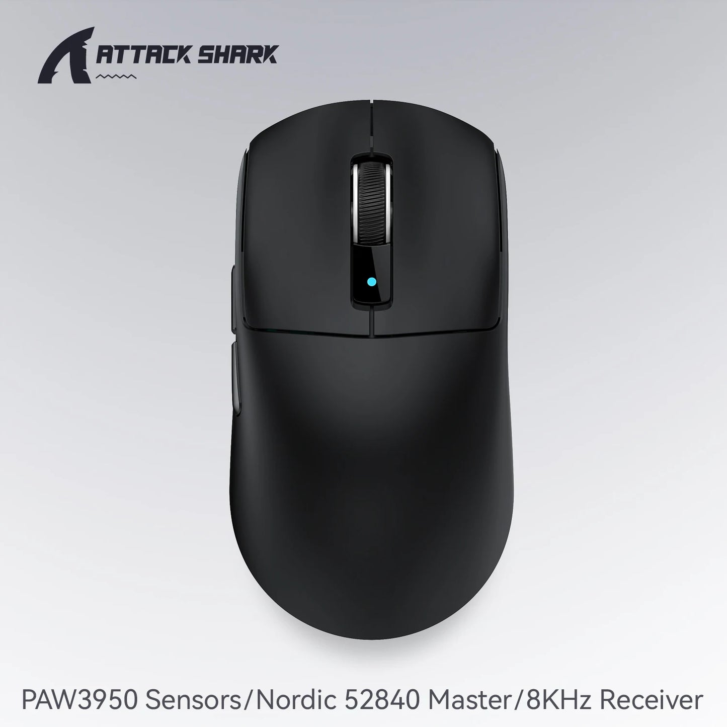 ATTACK SHARK R6 PAW3950MAX Wireless Gaming Mouse, 8Khz Polling, Ultralight 39g, Nordic 52840 MCU,  Omron Optical Microswitches