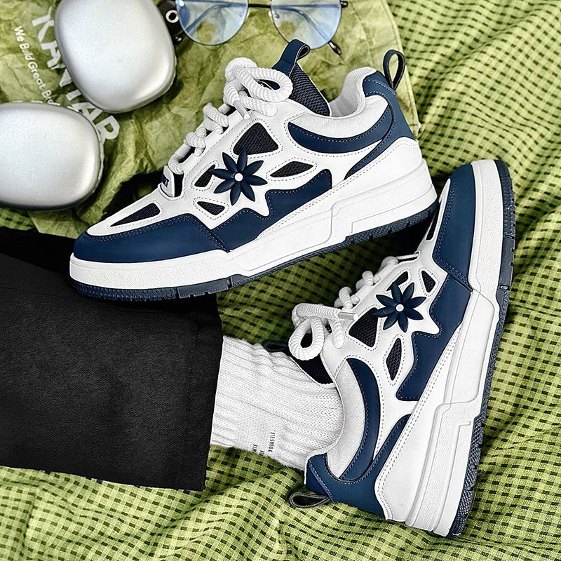 Modne męskie buty streetwear i skateboardowe, luksusowe sneakersy treningowe z oddychającej siateczki, casualowe tenisówki męskie