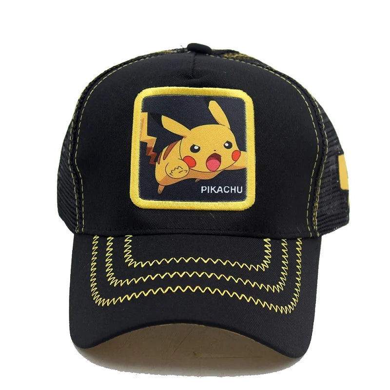 Anime Figure Pokemon Baseball Cap Pikachu Hat Adjustable Pokemon Cosplay Hip Hop Cartoon Adult Hats Boy Girl Kids Birthday Gifts