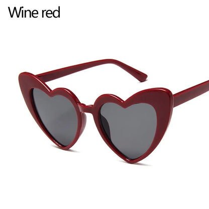 Heart Sunglasses Rimless Metal Frame Heart Shaped Sunglasses Gradient Lens Love Heart SunGlasses Women Eyewear UV400 Protection
