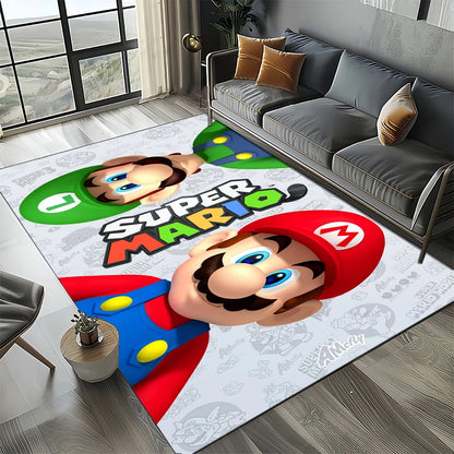 Retro Mario Cartoon  Area Rug,Carpet Rug for Home Living Room Bedroom Sofa Doormat Decor,Kids Play  Floor Mat