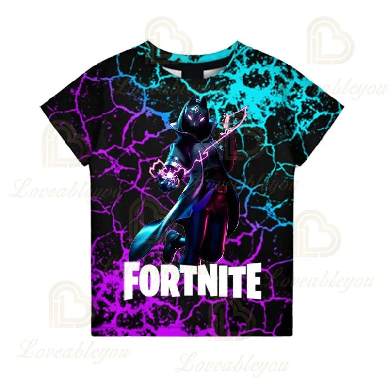 Fortnite Victory Royale Ninja Fashion 3D T-Shirts Summer Short Sleeve Children Clothing Cartoon Print Baby Clothes Kids T Shirt