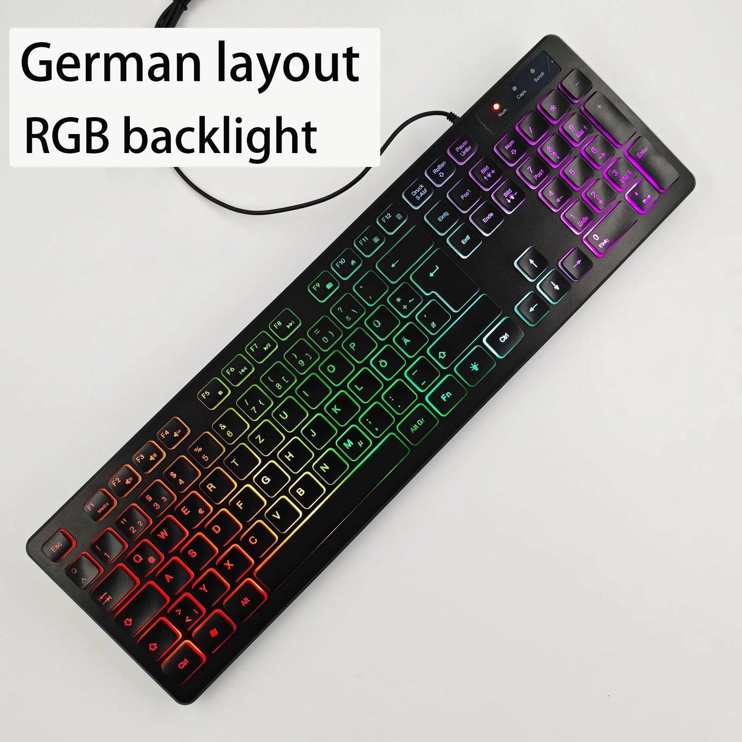 Spanish/French (AZERT)/Russian/Arabic/German keyboard layout Backlit wired Desktop Gaming Keyboard For Desktop Computer office