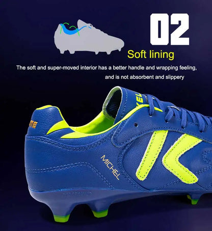 KELME FG jalkapallokengät, alkuperäiset naudan nahasta valmistetut miesten lenkkarit, ammattikäyttöön sopivat, luistamattomat urheilu- ja harjoitusjalkapallokengät ZX80011018