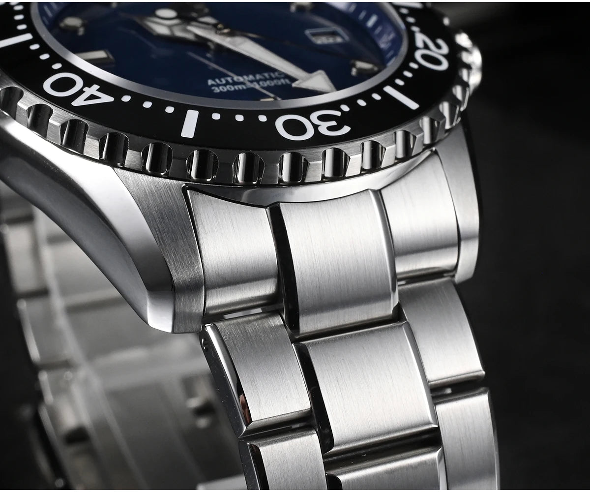 San Martin New 40-44mm Luxury Men's Diver Watch, Classic High Quality NH35 YN55 Automatic Mechanical, Sapphire, BGW-X1, 20Bar