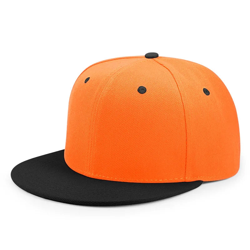 Großhandel: 40 Farben, verstellbare Snapback-Kappen mit flachem Schirm, Damen-Mode, Polyester, einfarbige Baseballmützen, Herren, Hip-Hop, unbedruckte Sportmützen