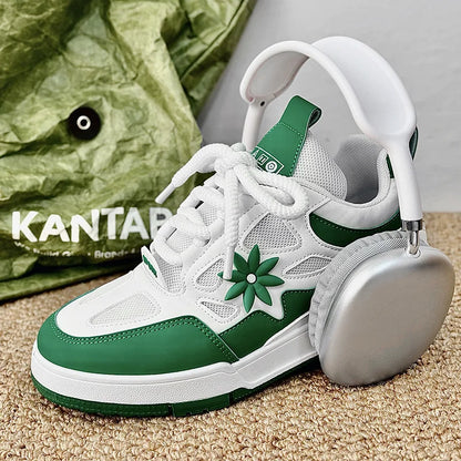 Modne męskie buty streetwear i skateboardowe, luksusowe sneakersy treningowe z oddychającej siateczki, casualowe tenisówki męskie