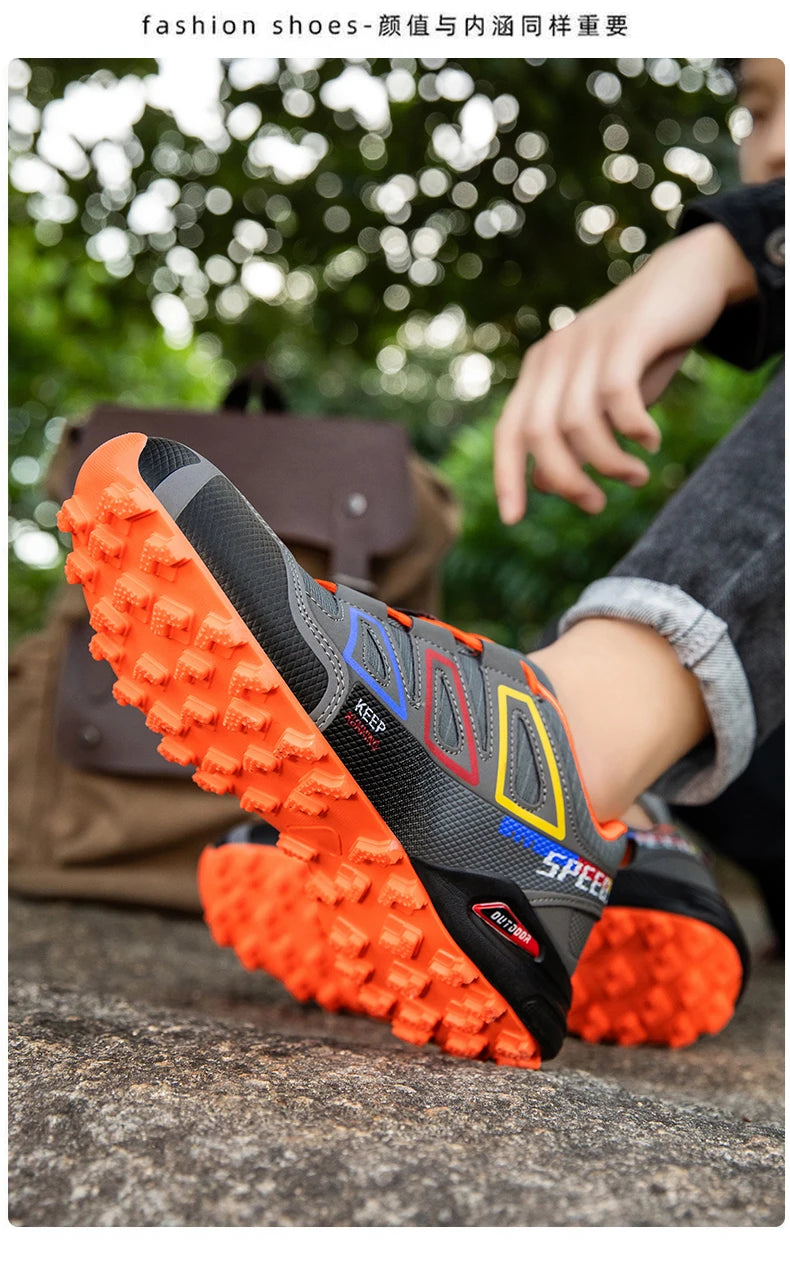 Men's Hiking Shoes Outdoor Sports Shoes Lace-up Hiking Shoes Women's Hiking Sports Shoes Non-slip Hunting Tactical Sports Shoes