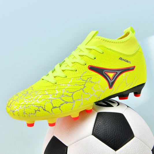 Men’s Ankle Football Boots Outdoor Grass Cleats Unisex Soccer Shoes Long Society Spikes FG Professional Football Shoes Chuteira