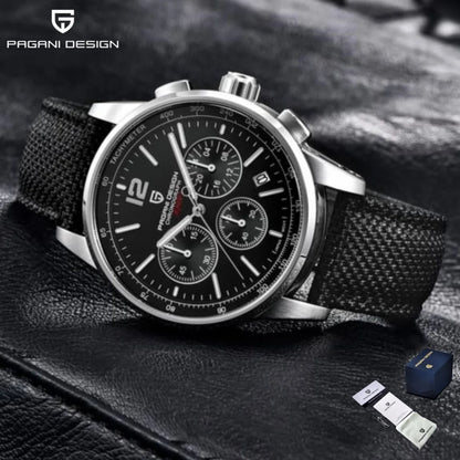 PAGANI DESIGN 2025 New Men Quartz Watches VK63 Fashion Casual 100M Water Resistant Sapphire Glass Stainless Steel Watches
