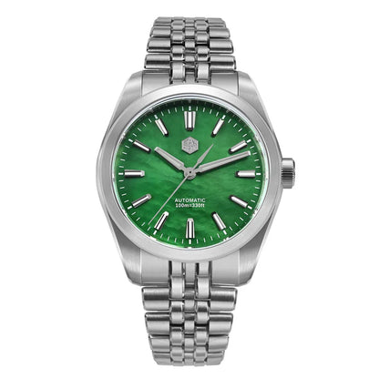 San Martin 39mm MOP Dial Sport Gada Watch Luxury Dress Men Miyota 90S5 Automatic Mechanical Wristwatch Waterproof 100m SN0144