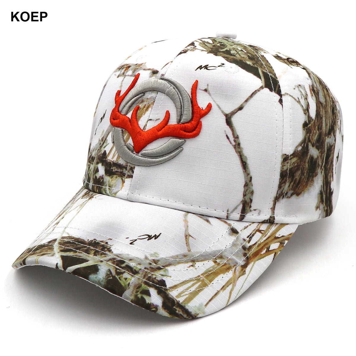 KOEP - Nouvelle casquette de baseball camouflage - Casquettes de pêche pour hommes - Chapeau de chasse camouflage pour les activités de plein air - Chapeau de jungle - Casquette de randonnée avec tête de cerf en 3D