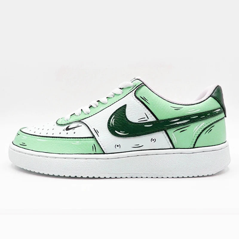 Custom Sneakers NIKE COURT VISION  Messy Line Design Wild Romantic Dream Comic Pattern Couple Matching Shoes Unisex retro shoes