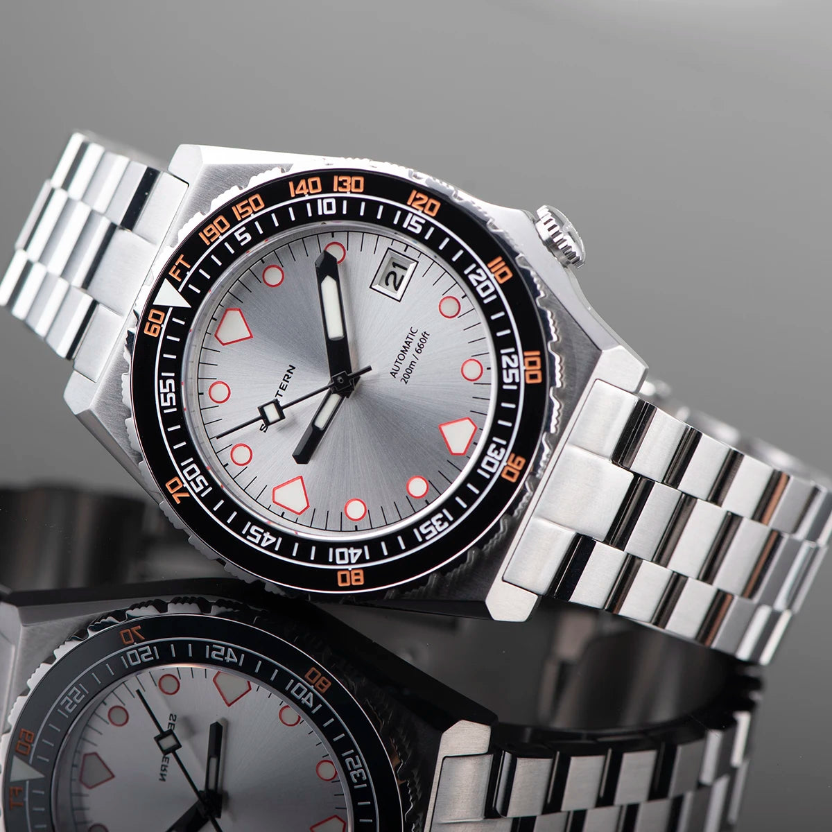 SEESTERN SUB600T Mens Diver Watch Automatic NH35 Movement Ceramic Bezel Lume Mechanical Wristwatches Sapphire Waterproof V3
