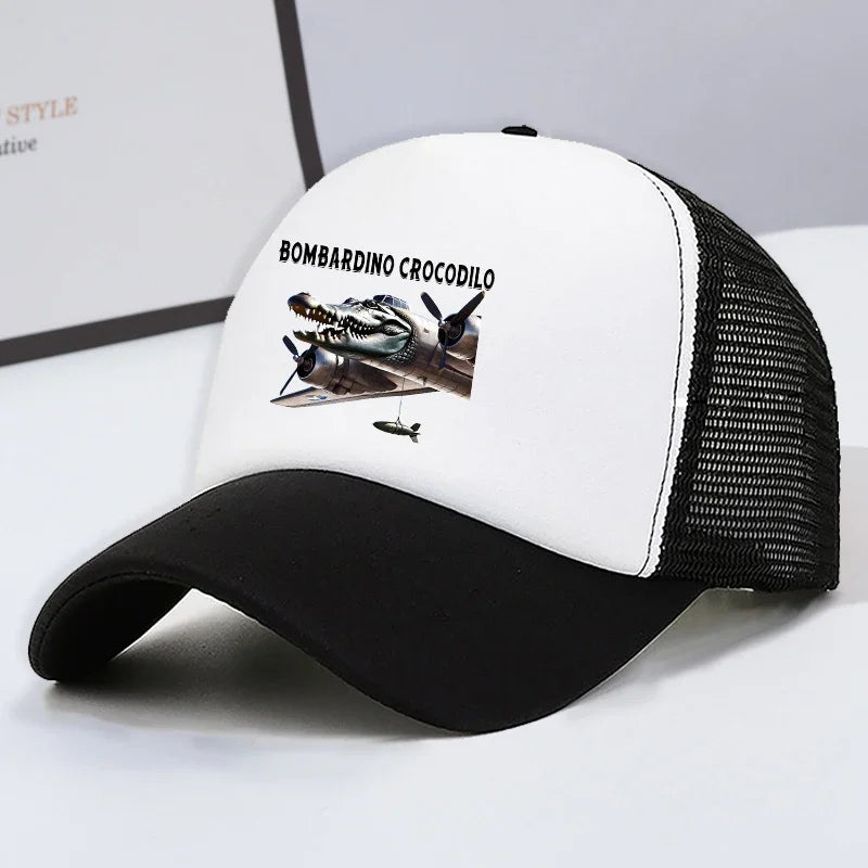 Casquette de baseball italienne Brainrot pour enfants, casquette décontractée pour garçon, chapeaux de sport pour enfants, chapeaux de soleil Tung Sahur Tralalers Shark, bonnet ajustable, cadeau pour homme