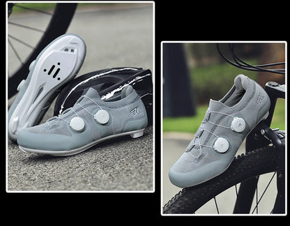 Cyklistické boty na silniční kolo, unisex, HsYixin, prodyšné, se samozamykacím systémem SPD, protiskluzové, závodní boty na silniční kolo, ploché, MTB, cyklistické tenisky