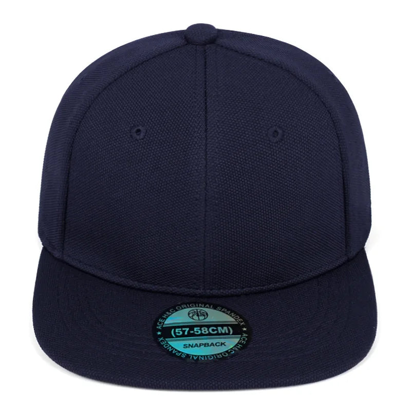 Not Adjustable Back Closed Snapback Caps Men Quality Hip Hop Fitted Hats Adult Solid Color Baseball Hats 57-58cm for Small Face