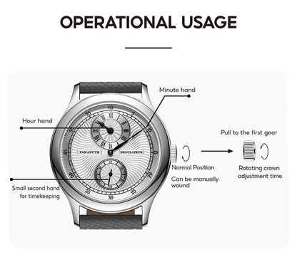 FARASUTE Manual Mechanical Men's Watch Seagull Movement Sappnt Sapphire Crystal Business Waterproof Regulateur Men Watch Reloj