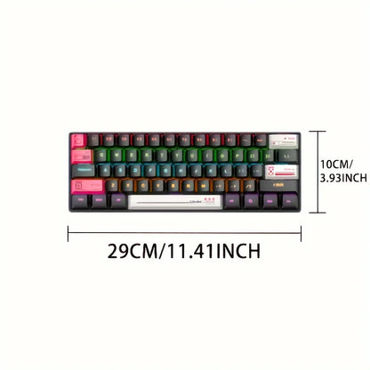 ONIKUMA G55 Mechanical Gaming Keyboard 61 Keys Layout RGB Customized Wired Colorful LED Backlit Keyboard for Computer Laptop PC