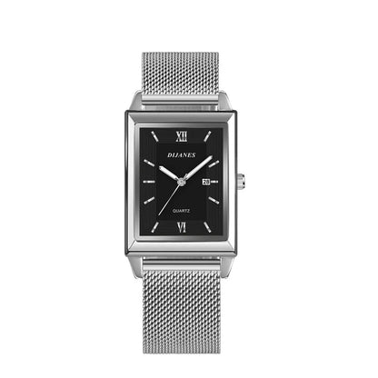 Fashion Watches for Men Luxury Rectangle Stainless Steel Men's Quartz Wristwatch Business Man Watch Clock Gift relogio masculino