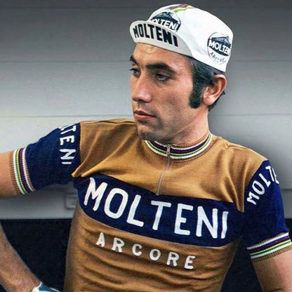 Retro Team Molteni Radmütze – atmungsaktiv, Sonnenschutz, Outdoor-Sportmütze, Unisex