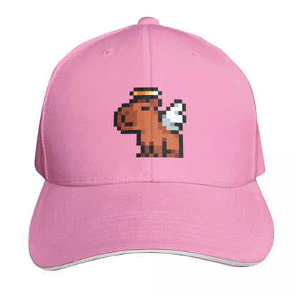 Smol Pixel Capybara - Angel Baseball Cap beach hat Golf Hat luxury woman cap New Hat Girl Men's