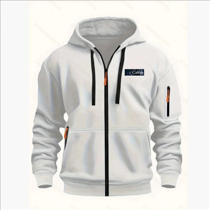 Produit gaming premium Fraquane, Men's Sweatshirts with Zipper Pockets Thin Solid Color Half Tracksuit Casual Outdoor Hooded Tracksuit Long Sleeves Jacket Coats, équipement gamer