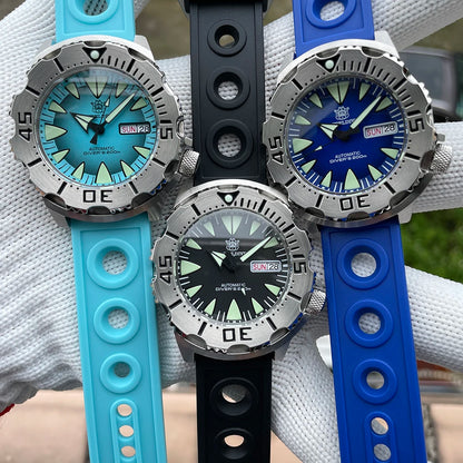 STEELDIVE SD1984 Monster Steel Strap Mechanical Watch NH36 Movt Sapphire Crystal 200M Waterproof Swiss Super Luminous Wristwatch
