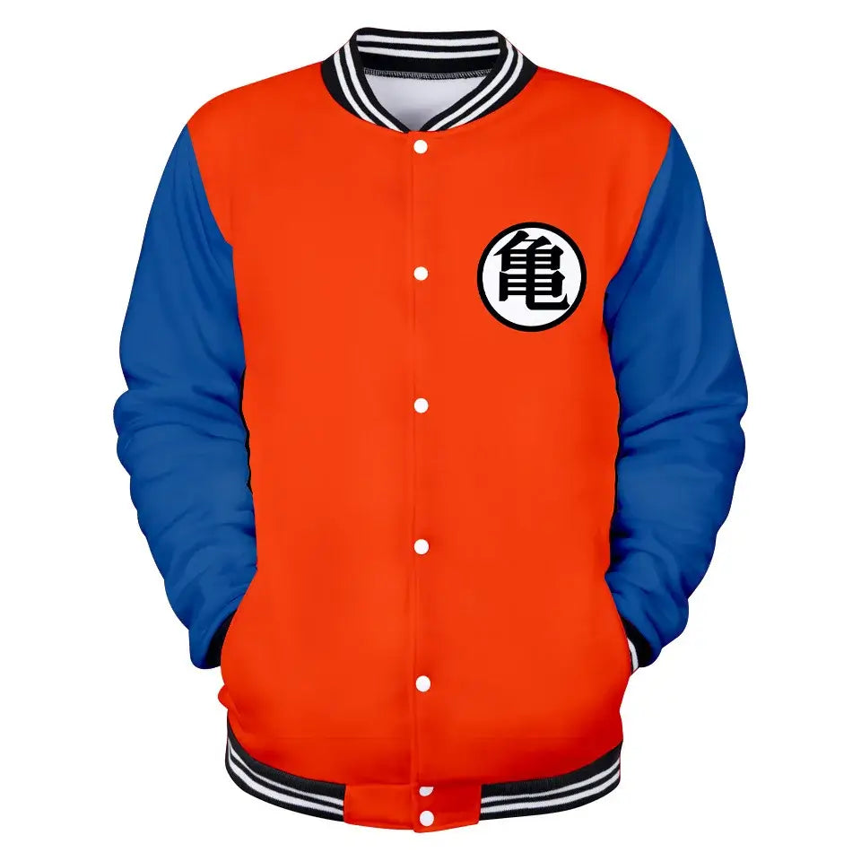 Dragon Ball Goku Kanji Symbol Men Zipper Hoodie Cartoon Japan Anime Women Sweatshirt 2025 New Fashion Children Jackets Coat, produit gaming premium Fraquane