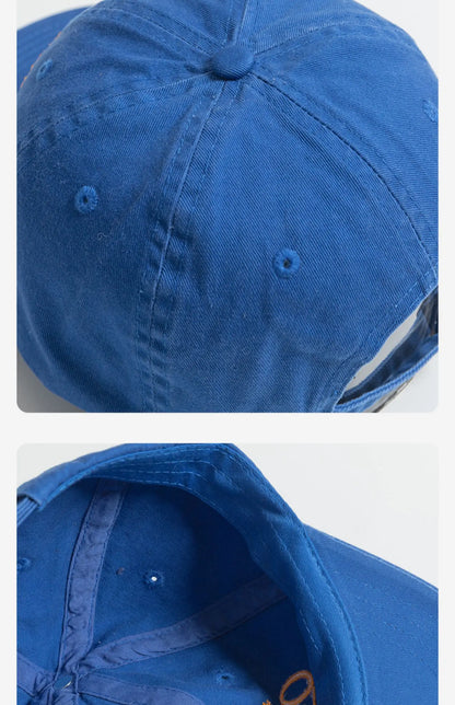 Baseballkappe für Frühling und Herbst, Soft-Top-Stickerei, für Damen und Herren, universell kombinierbar, Street-Tide-Marke, Schirmmütze mit breiter Krempe als Sonnenschutz