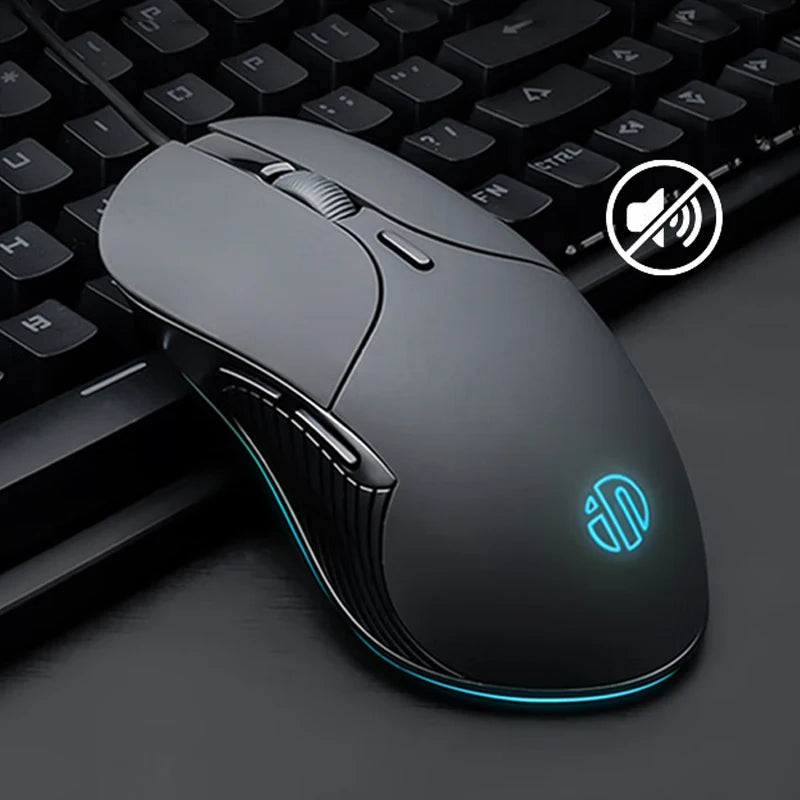 INPHIC B1 USB Wired Mouse, Silent Office Gaming Mouse for PC and Laptops