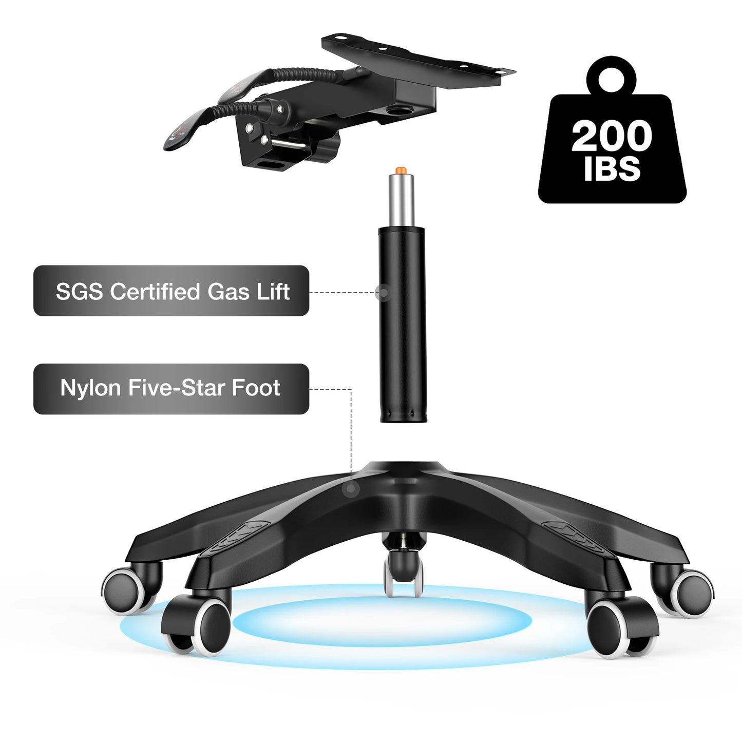 Gaming Chair with Massage Ergonomic Computer Chair Footrest and Lumbar Support Reclining PC Game Chair Adjust Armrest Headrest