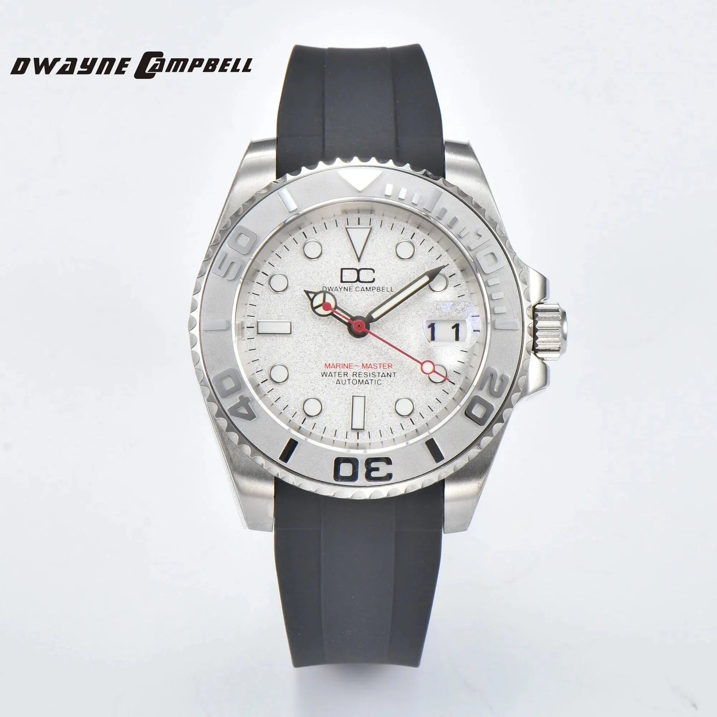 DWAYNE CAMPBELL NH35 Men's Mechanical Watch Waterproof Rubber Band Luminous Sapphire Glass Sport Watch