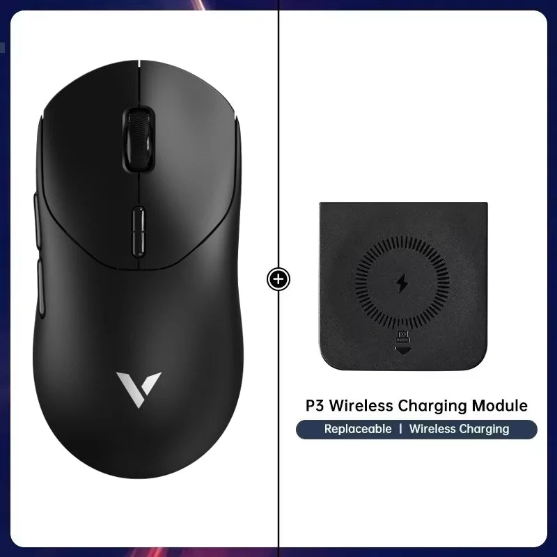 Rapoo VT2 MAX Wireless E-sports Gaming Mouse with 8K Polling Rate Optical Sensor Ergonomic Design 53g Lightweight for PC Laptop