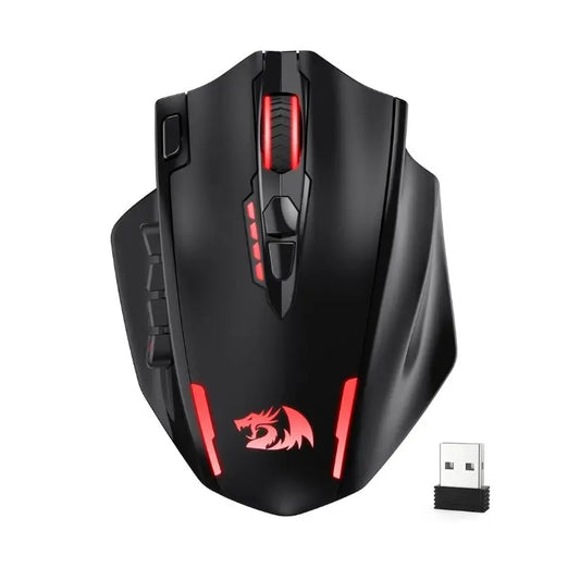 Redragon M913 MAX безжична оптична гейминг мишка за MMO с 26000 DPI и 16 програмируеми бутона