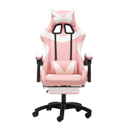 Ergonomic Gaming Chair, Office Chair, Height Adjustable, PU Leather Computer Chair, with Headrest and Lumbar Support, 360° Swivel