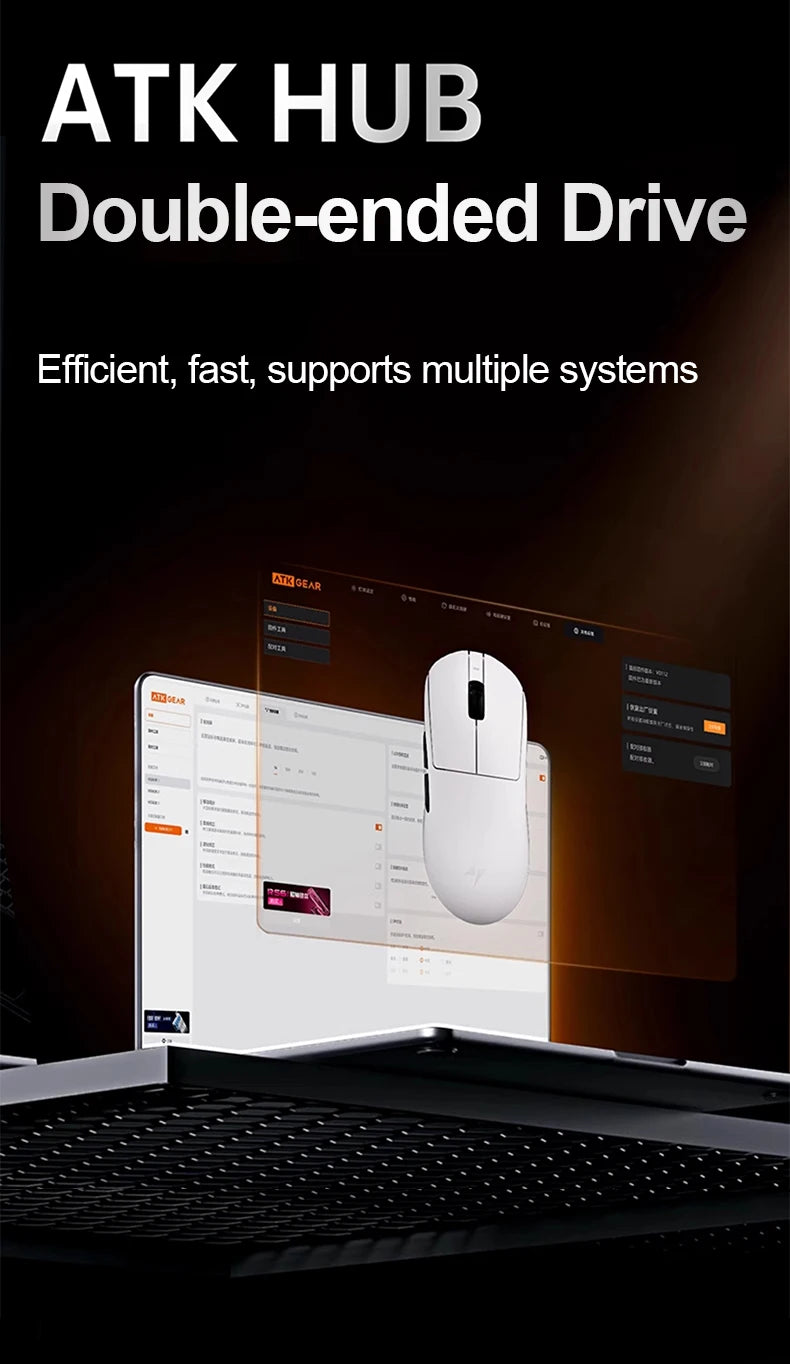 ATK Dragonfly A9 Ultra Wireless Gaming Mouse PAW3950 Ultra Lightweight Tri-mode Ergonomic E-sports Gamer FPS Mice A9 SE Plus