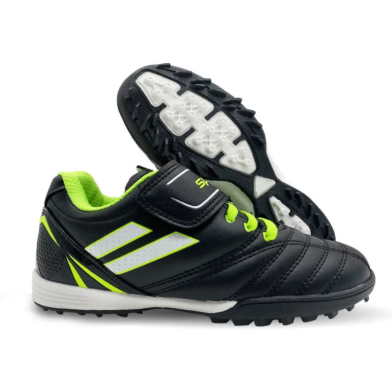 Boy Girl Tf Children's Football Shoes Hook Loop Football Boots No Spikes Lacrosse Beginner Cricket Shoes Baseball Shoes