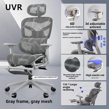 UVR Ergonomic Office Chair Adjustable Reclining Executive Chair with Armrests, Lumbar Support, Swivel Lift Gaming Chair for Home & Workspace