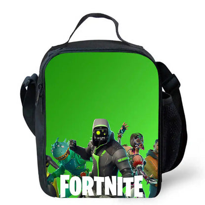Lunchbags für Kinder, Cartoon-Fort-nite-Schul- und Picknicktaschen für Mädchen und Jungen, isolierte Kühltaschen für Kinder, tragbar und leicht