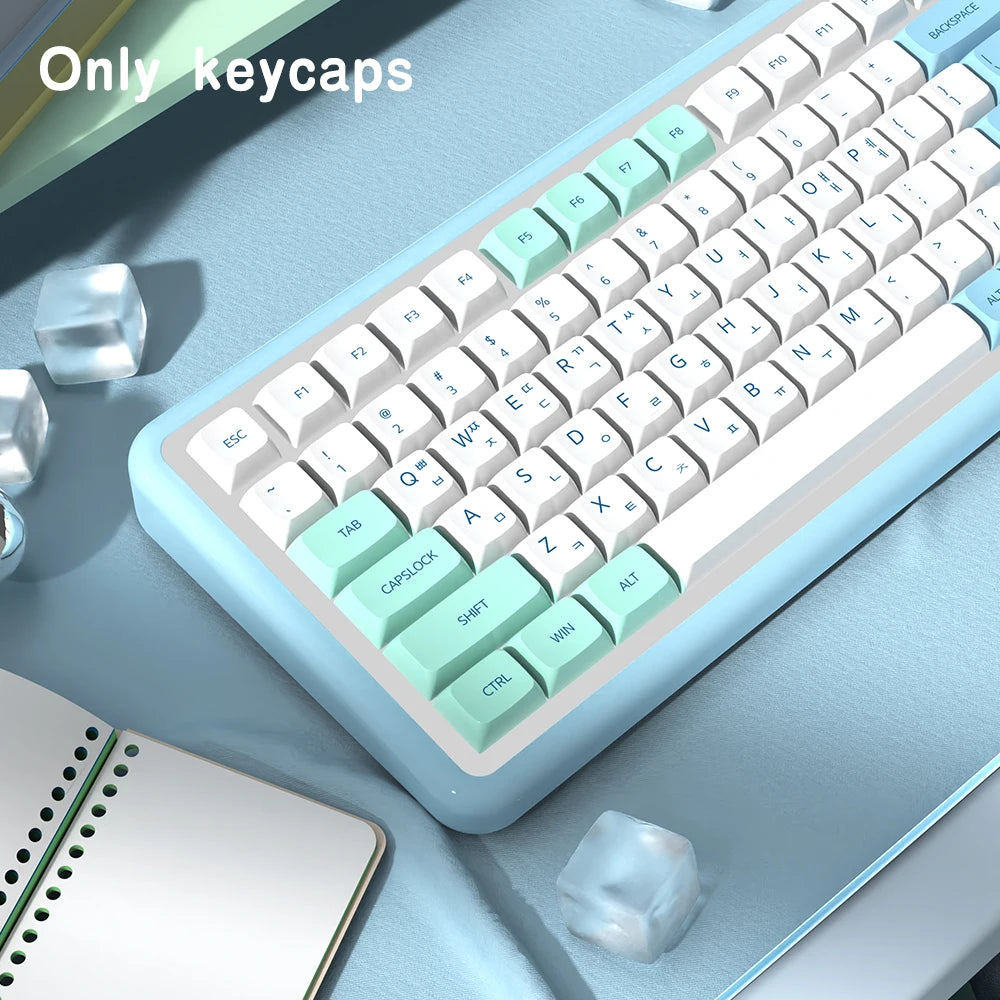 Keycaps Iceberg perfil XDA brasileño coreano japonés ruso español francés ISO Enter PBT para teclado mecánico GK61