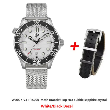 Watchdives WD007 V4 Titanium NTTD Dive Watch PT5000 Automatic Movement Sapphire Super Luminous Domed Crystal 42mm Men Watches