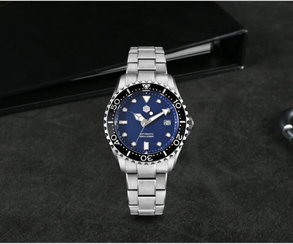 San Martin New 40-44mm Luxury Men's Diver Watch, Classic High Quality NH35 YN55 Automatic Mechanical, Sapphire, BGW-X1, 20Bar