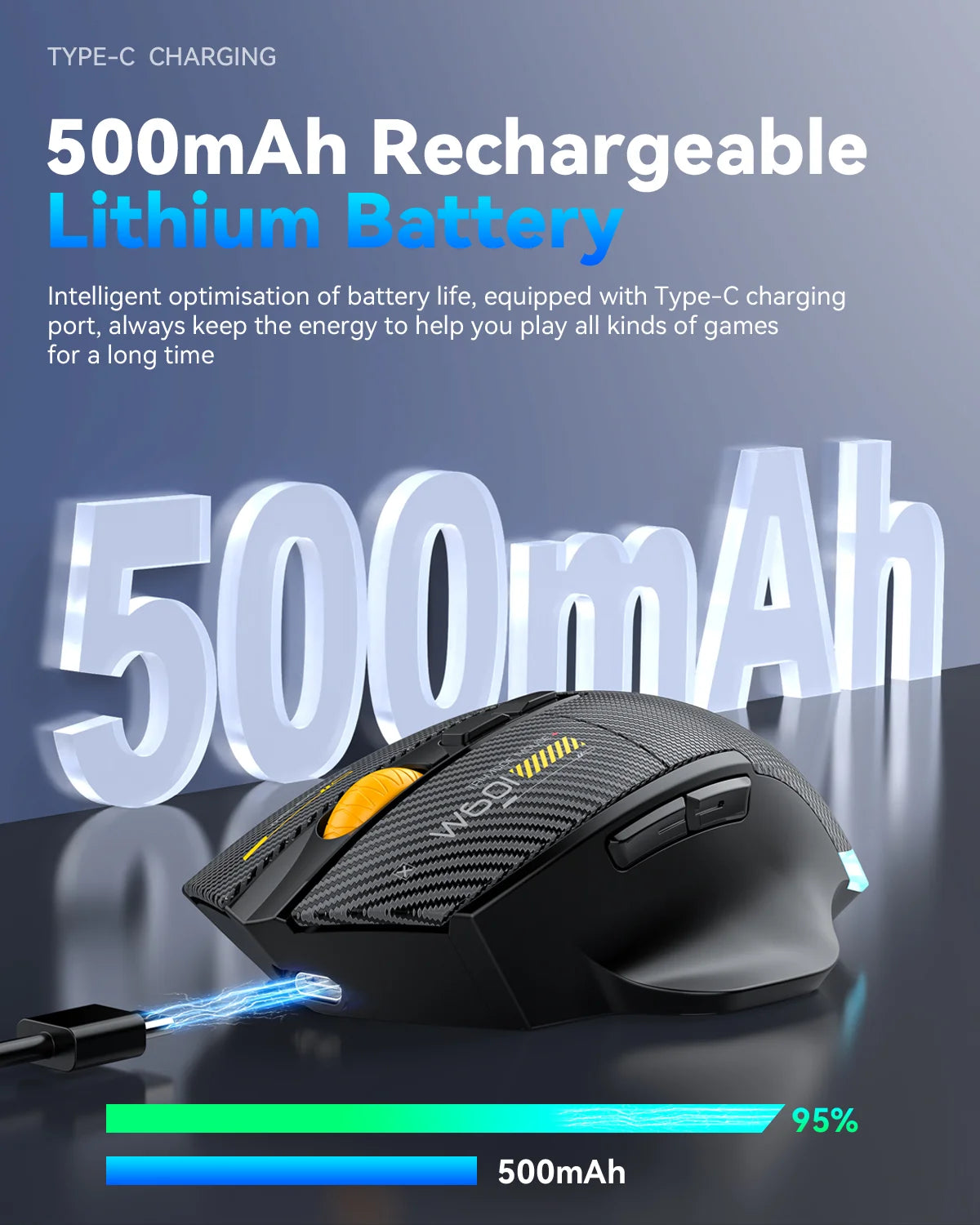 Langaton Bluetooth-pelihiiri, 12800 DPI:n langallinen/langaton RGB-hiiri 7 ohjelmoitavalla painikkeella, PC:lle, kannettavalle tietokoneelle ja pelaamiseen