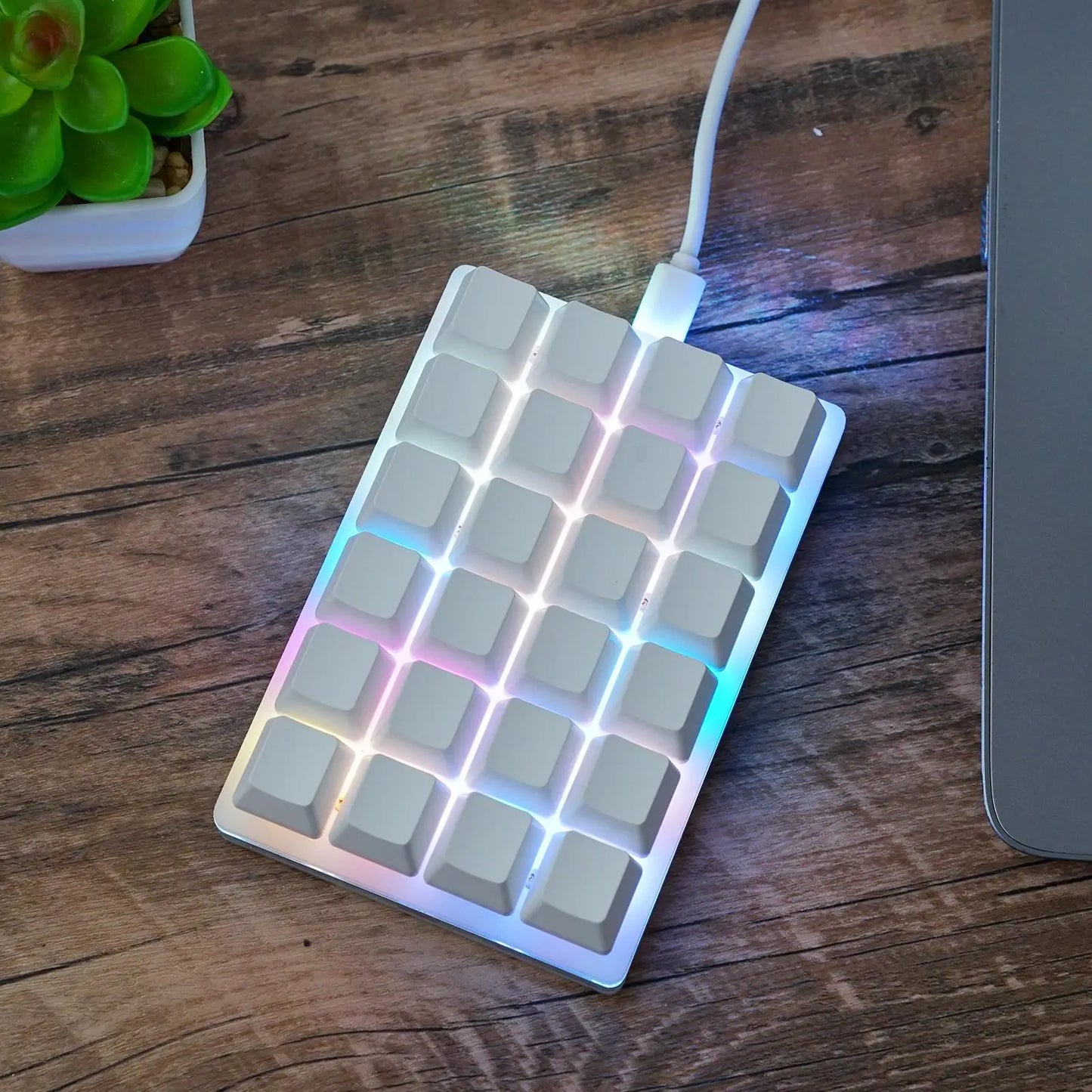 Mini USB Custom Mechanical Keyboard 24 Keys Black/White Gaming Keyboard Sayo Device Shortcut Programmable Keypad Keys Macro